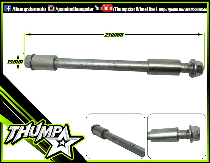 3656 | Front Axle Complete Assembly 225x15mm (V5)