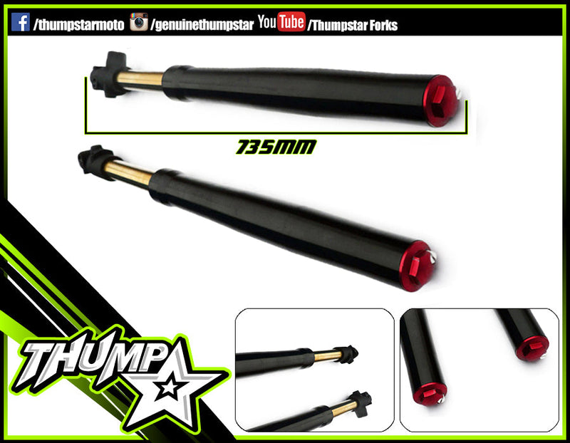 3870 | 700 x 45 x 48 mm Front Unadjustable Fork Set (V5)