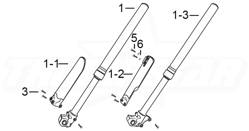 3902 | FastAce Fork Set ALX02RC- 780 x 48 x 48 mm (V5)