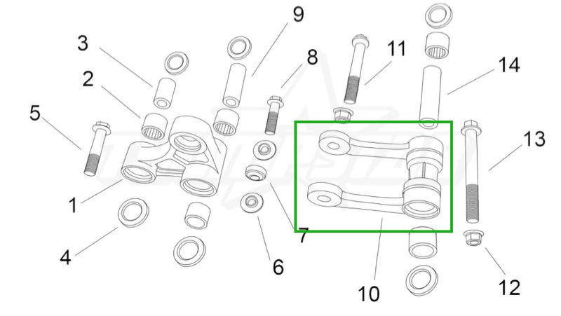 3912B | U Outer Linkage  (OEM for V5 Bikes)