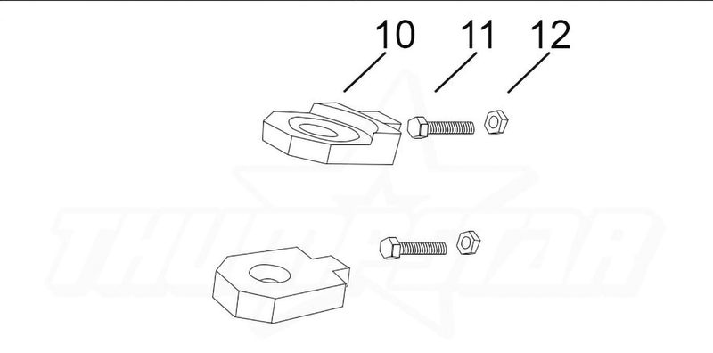 T-3948 | Chain Adjusters- RED (CNC Milled)- Complete Assembly (V5)