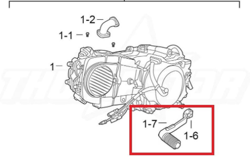 3958 | Gear Lever (Fits ZS110 Engine)