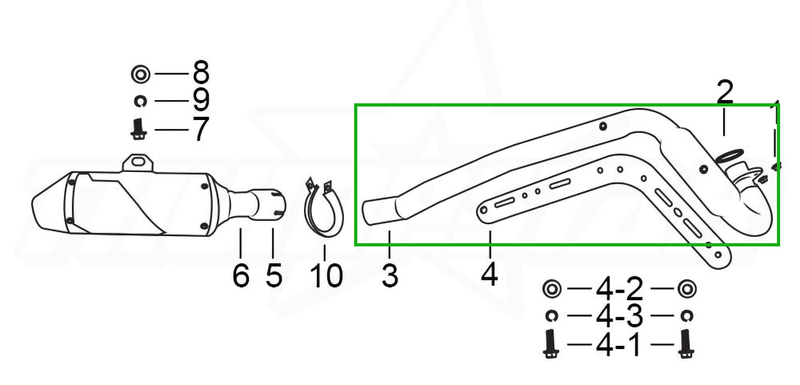 3988 | Exhaust Header Pipe (OD 28/45/35mm) Stainless Steel (V5)