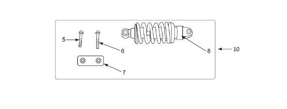 7908 |Rear Shock Assembly 260mm | TSK70