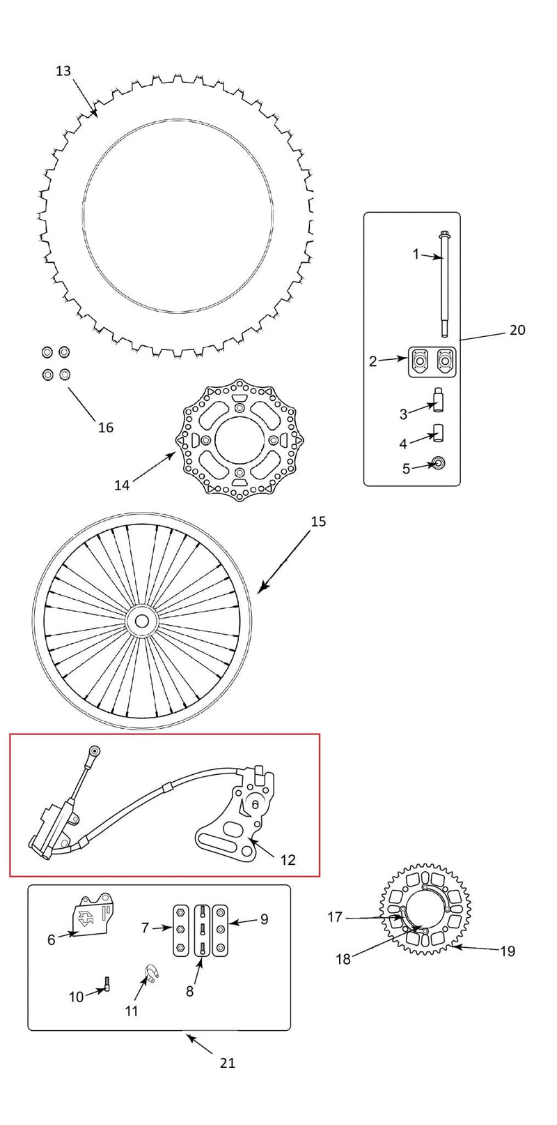 7923 | Rear Brake Assembly-Disc Brake | TSK70 / TSK90