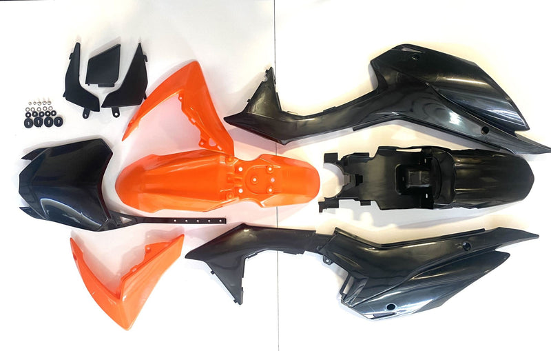 BRV101-ORG | Aftermarket ORANGE/BLACK Plastics Kit | V5